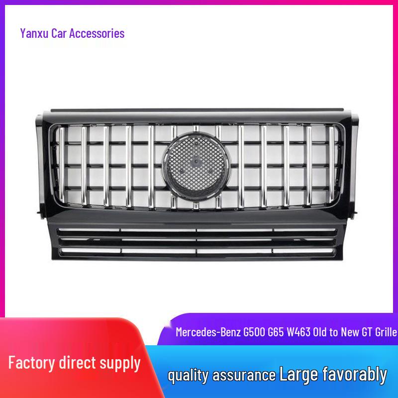 Compatible Radiator Grille for Mercedes-Benz G-Class W463: G500, G550, G65, G63, G600, GT Middle Net Assembly.