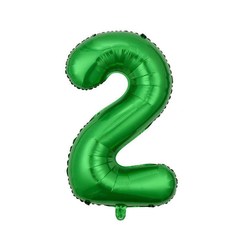 Small Digital Balloon 16-Inch Us Version Of Thin Body Decoration Birthday Party Aluminum Film Balloon Digital Balloon