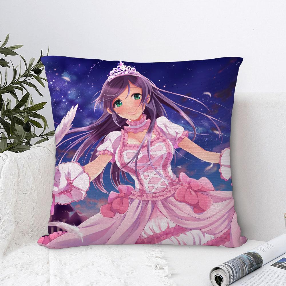 Anime L-Love Live! Pillow Case Sofa Decorative Home Double-sided Print Plush Square Throw Pillow Covers Cushion Decor Cover