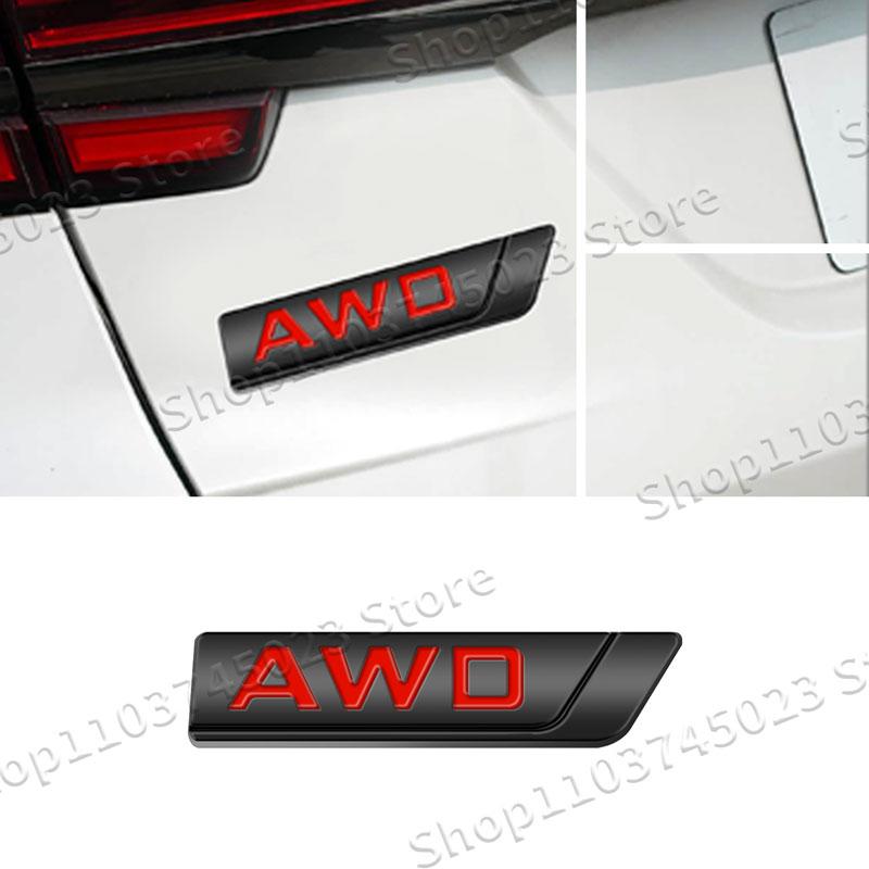 1Pc 3D Metal AWD Logo Car Front Grille Emblem Sticker Decor For Coolray Emgrand Panda Tugella Trunk Rear Tailgate Accessories