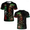 Mexican Constitution Day Pattern T-shirt Fashionable Mexican Flag and Emblem 3D Printed Top Summer Men's Casual Short Sleeve Sportswear