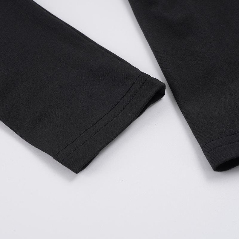 French Color Block Pleated Square Neck Long Sleeve A-line Top with Lace-up Waist for Autumn/Winter