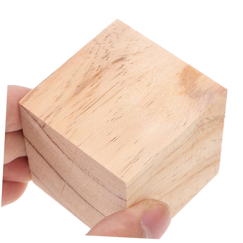 NOLITOY Set of 8 Unfinished Wood Blocks, 5cm Squares, for DIY Carving, Crafts, and Stamping