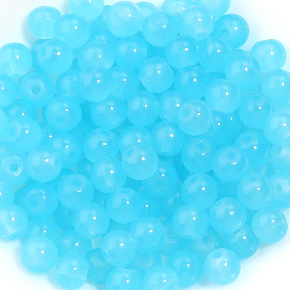 

50pcs/Lot 6mm Round Glass Beads for Jewelry Making Jelly Painted Glass Imitation Jade Round Beads DIY Bracelet Necklace Wholesal