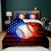 Baseball Duvet Cover Set Twin Queen King Size Ball Comforter Cover Sports Theme Bedding Set Kids Boys Teen Polyester Quilt Cover