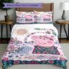 Set copripiumino 3 pezzi (1*Copripiumino + 2*Federe, Senza Nucleo), Set Biancheria da Letto con Stampa Peppa Pig, Decorazione Camera da Letto, Stagione Unica, Regalo di Compleanno