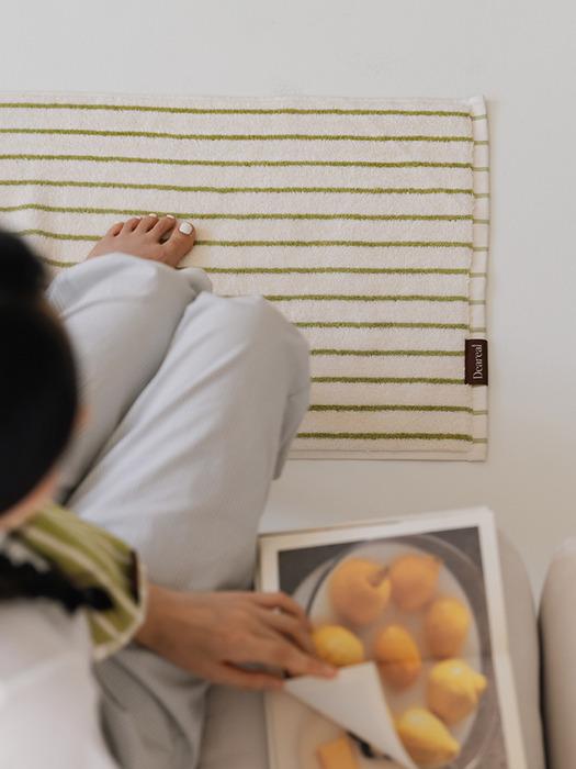 Deareal бамбуковая ткань нескользящий коврик-полотенце оливковый Bamboo fabric towel bath mat_soda