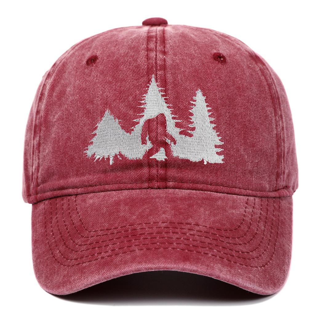 Bigfoot Embroidered Baseball Cap With Adjustable Fit For Casual Wear And Sun Protection