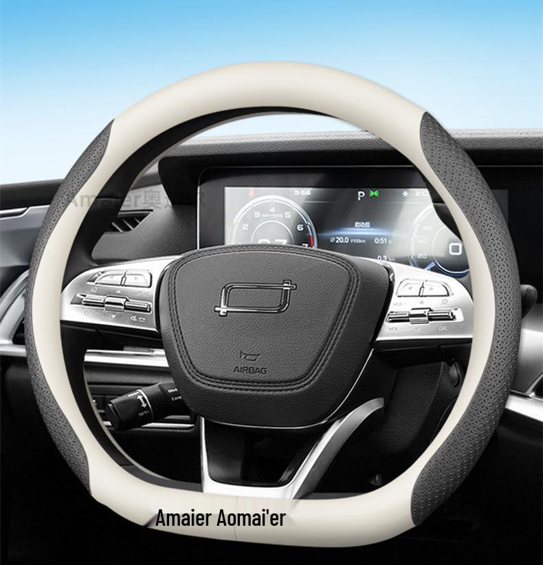 Fits Besturn Models: Ultra-Thin Genuine Leather Steering Wheel Cover for B70, ST99, T77, T33, E01, T55, B30, B40