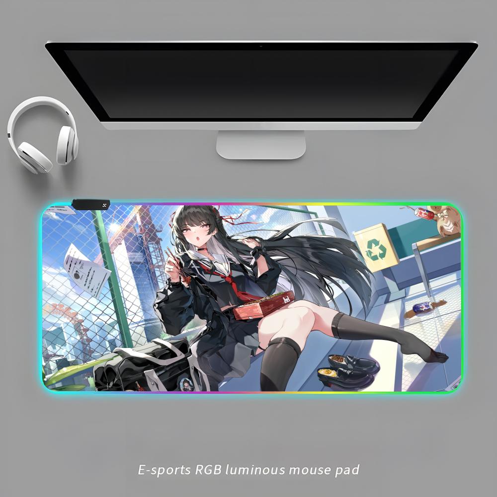 Chisa Mouse Pad RGB Gaming Mouse Pad Desk Mat HD Gamer Large LED Light XXL MousePads