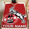 1 Stück Benutzerdefinierter Name FC KÖLN Gemustertes Flanell-Kuscheldecke Geeignet für alle Jahreszeiten für Heimdekoration Wärme und Komfort Geschenke Feiertagsgeschenk_xia