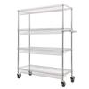 Chrome-Plated Anti-Static Wire Mesh Mobile Storage Shelves