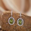 18K Gold Natural Amethyst Citrine Stud Earrings Light Luxury Premium Jewelry