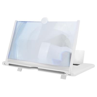 12 Amplificador de Tela de Celular 3D Amplificador de Tela HD Suporte Extensível para Filmes Vídeos Jogos(12    Branco )