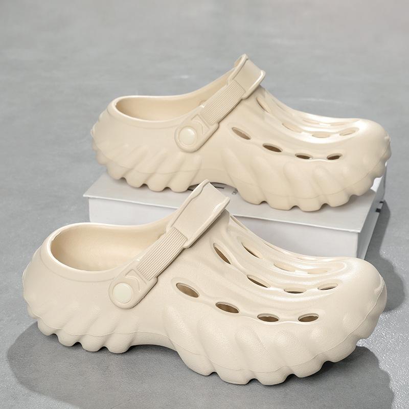 Summer New Casual Hole Shoes Platform Non-slip Eva Round Head Indoor and Outdoor Beach Bag Head Sandals