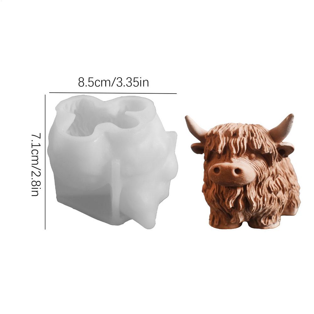 

Силиконовая форма Корова Формы из смолы для фигурок 3D Гибкая термостойкая форма для свечей для льда Торта Поделок Выпечки Конфет Закусок белый