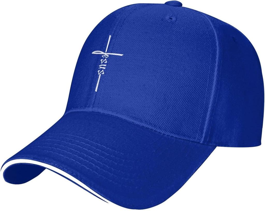 Jesus Cross Faith Religious Christian Baseball Cap Polyester Casual Outdoor Adjustable Headwear