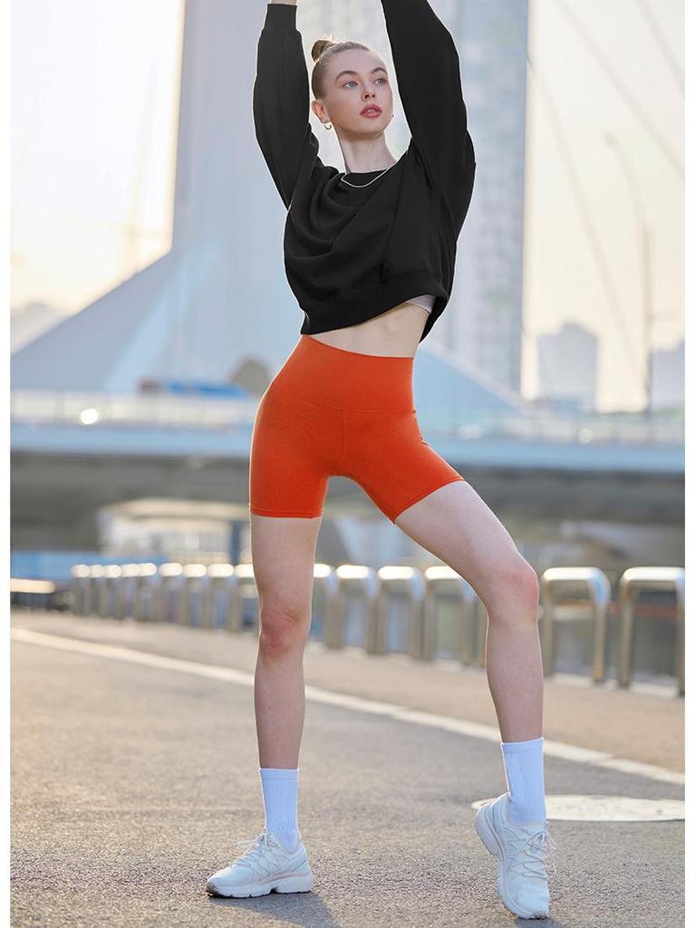 High Waist Hip Lift Yoga Shorts - Women's Slimming, Anti-Exposure Running Leggings