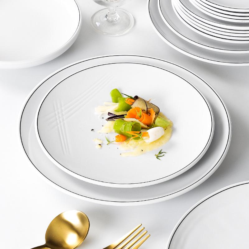 Melamine Imitation Porcelain Round Dinner Plate - Durable Restaurant and Buffet Dish