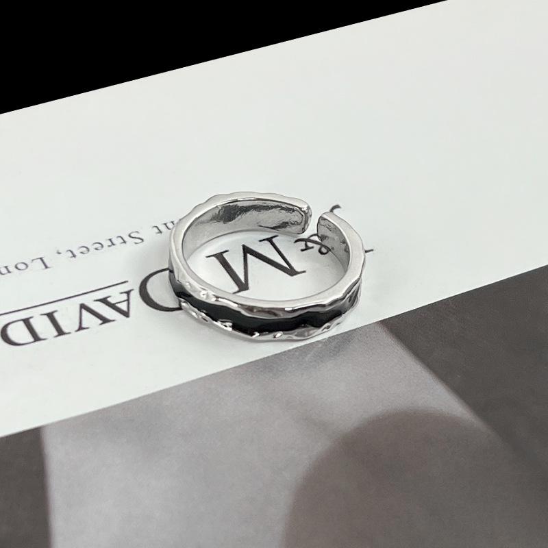Personality Dark Ring Cold Wind Niche Irregular Design Ring Men And Women Retro Simple Advanced