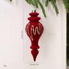 Velvet Christmas Ornaments, Red Assorted Festive Designs, Holiday Tree Decorations