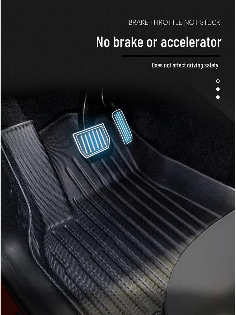2022 Tesla Model Y TPE Non-Slip Wear-Resistant Foot Pads: 5/7-Seat Front & Rear Trunk Mats