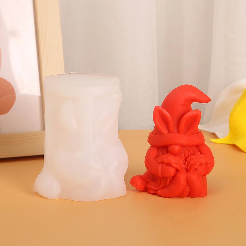 Silikonform Weihnachtsmann Silikonform DIY Handgemachte Seife Aroma Kerze Diorama Zwerg Backform Weihnachtsdekoration