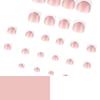 Hot-Selling French White Toe Nail Tips with Silver Glitter for Easy Nail Art