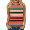 Colorful Stripes 3D Print Tank Tops Women New O-Neck Casual Vest Off Shoulder Y2k Elegant Sleeveless Top Camisole Woman Clothing