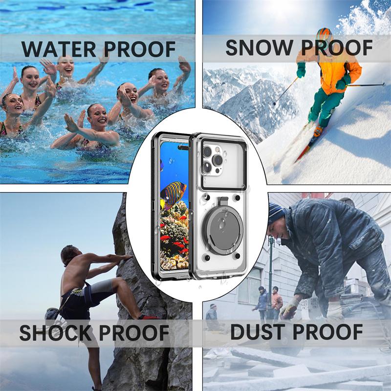 Luxury Airbag Waterproof Swim Bag Phone 6.9 Inch Screen Universal Shockproof Back Cover