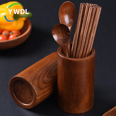 Kitchen Utensil Holder Wooden Chopsticks Storage Holders Kitchen Supplies Drainage Chopstick Cage