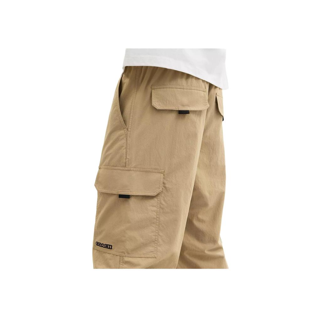 Coach FW25 Solid Color Nylon Pocket Cargo Pants Men Pants CAF61-KHA