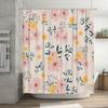Modern Bathroom Shower Curtain Decorative Printed Waterproof Fabric Bath Liner