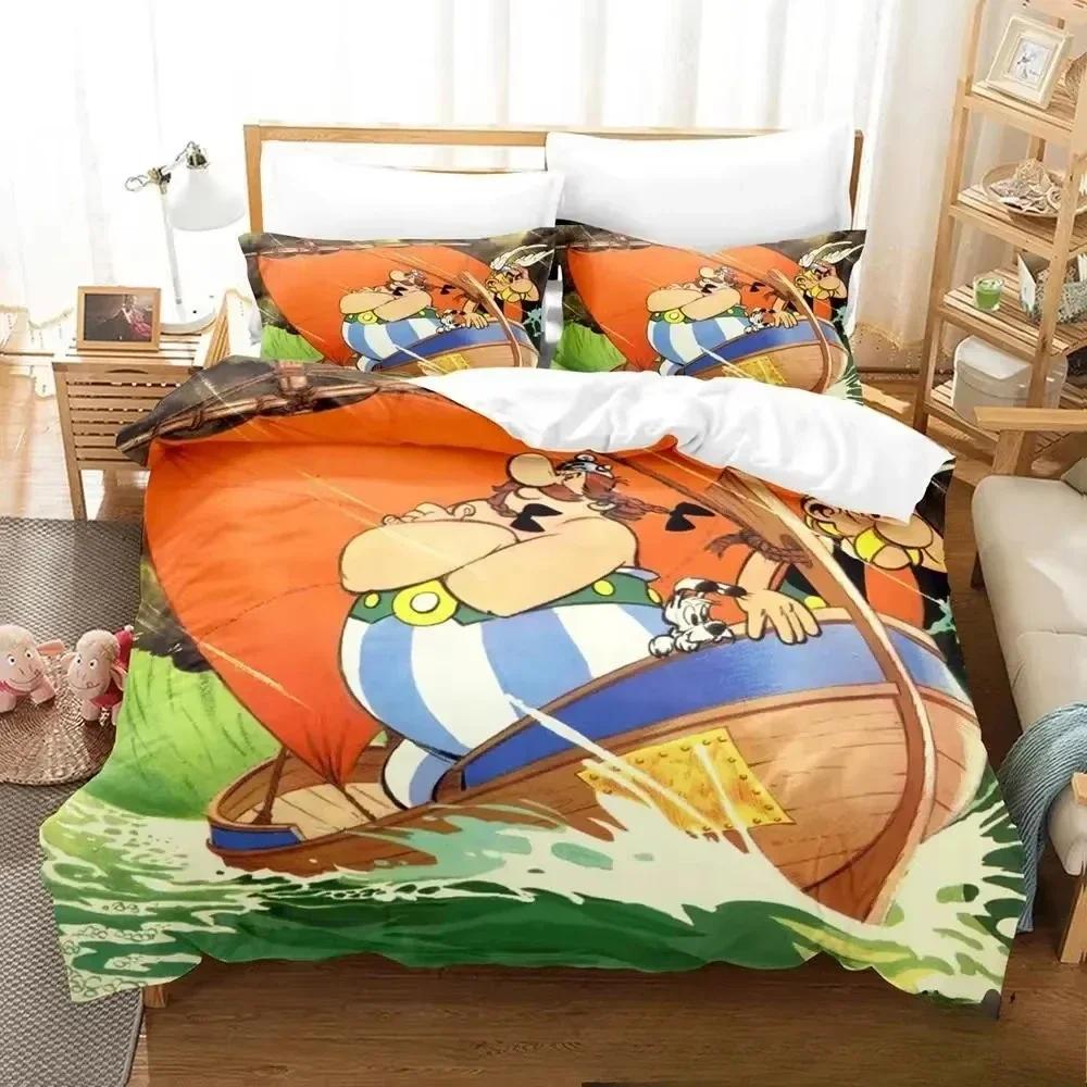 Gaul Hero Asterix Supplies Set Duvet Cover Set Bedding Sets For Adults Bed With Pillowcases No Filling Luxury Birthday Gifts