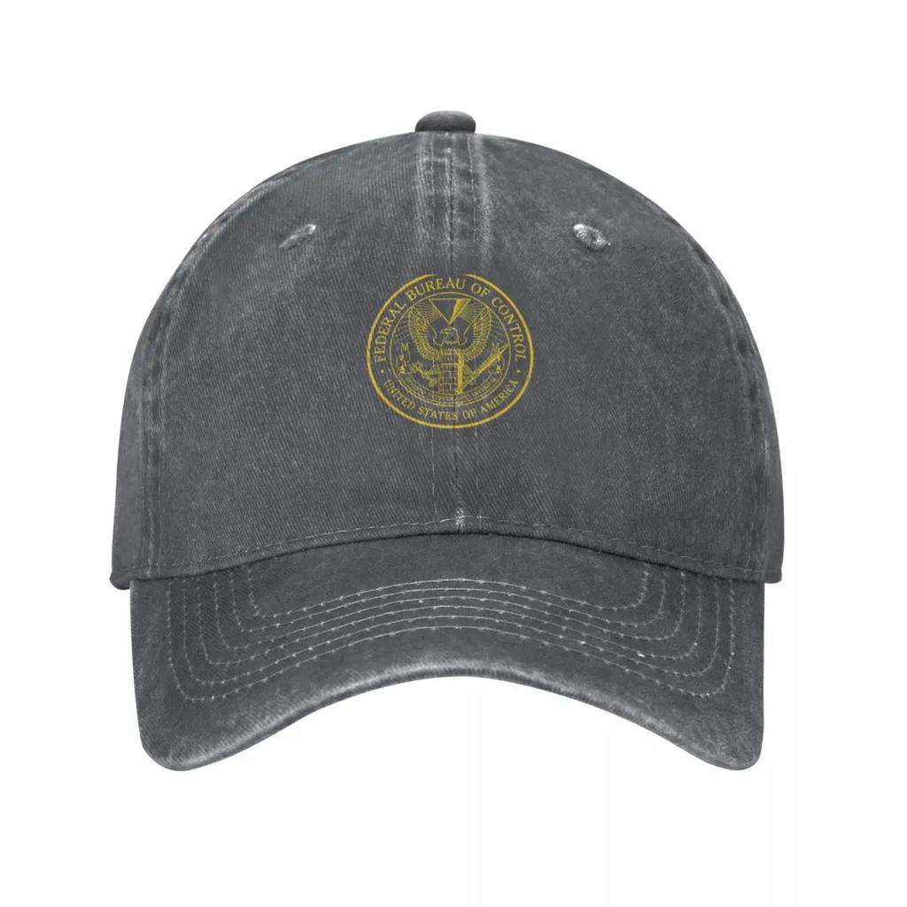 Federal Bureau of Control Control Game Logo Distressed Logo Baseball Cap Hat Beach custom Hat hard hat Golf Women Unisexs