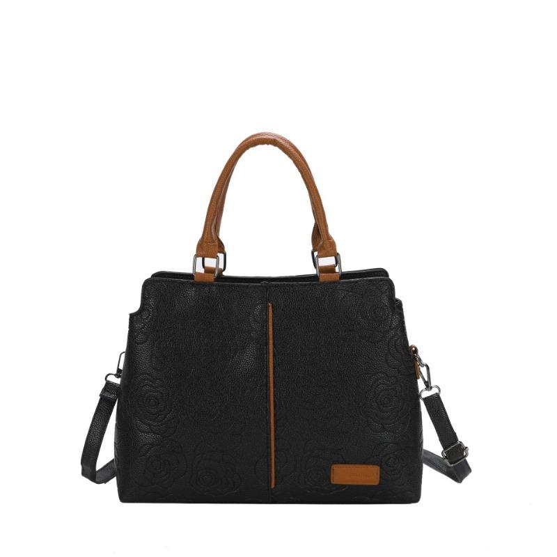 Handbag Outdoor Crossbody Large Capacity Viral Same Style Embossed Shoulder Bag Women Bag PU Soft Leather Texture