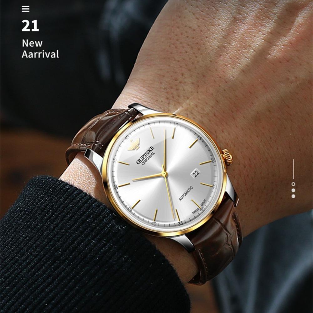 OUPINKE Montres Homme Horlogerie Mécanique Mode Montres Haut de Gamme