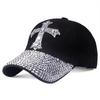 Baseball Caps With Letter Rhinestone New Fashion Snapback Hat Women Men Bling Cross Rhinestones Denim Baseball Cap