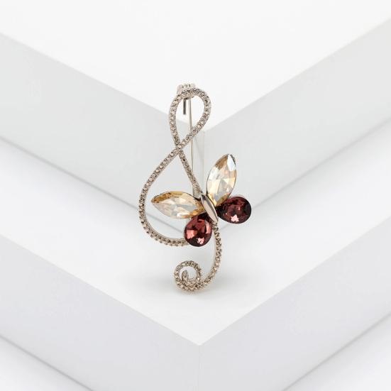 Butterfly Brooch Rustproof Corrosion Resistant Sparkling Bright Color Large Insect Brooch Pin Jewelry Accessory