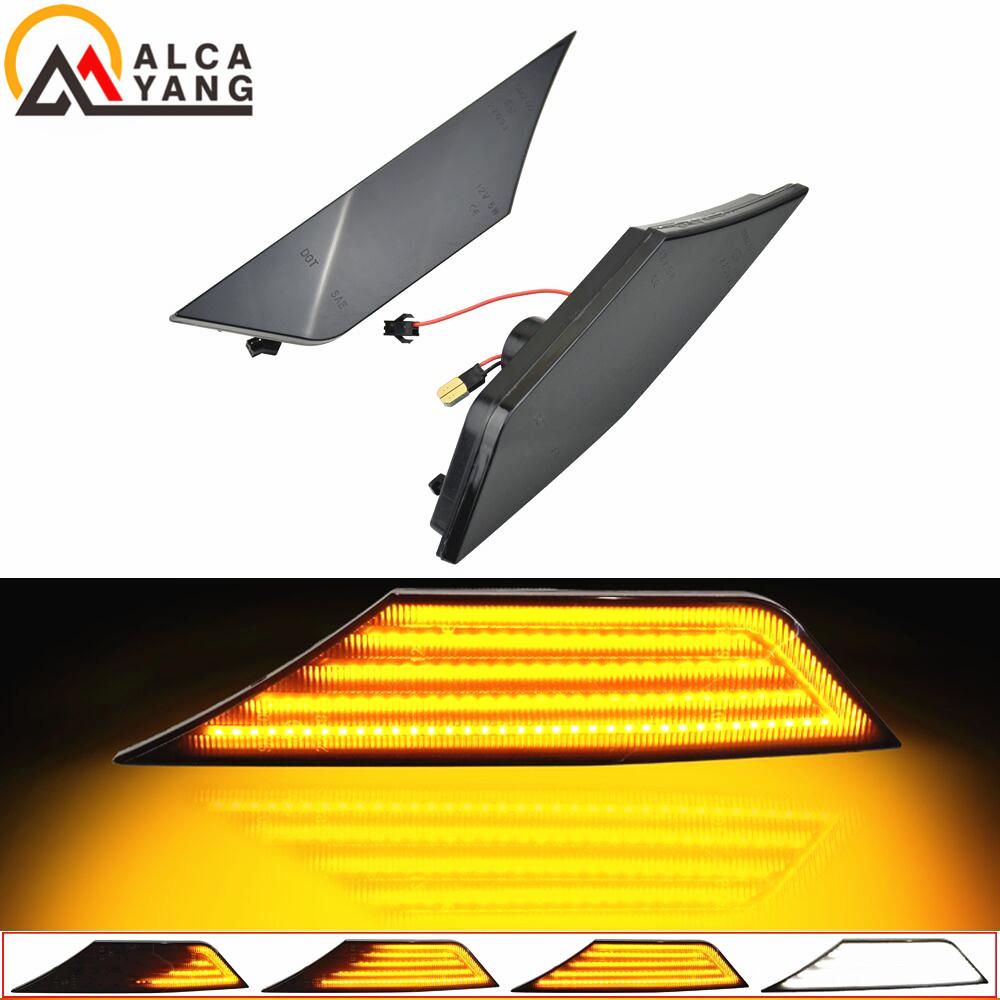 

2pcs LED Dynamic Turn Signal Side Marker Light For Honda Civic 10th Gen Sedan Coupe Hatchback Repeater Indicator 2016 2017 2018 Dynamic Smoked Black