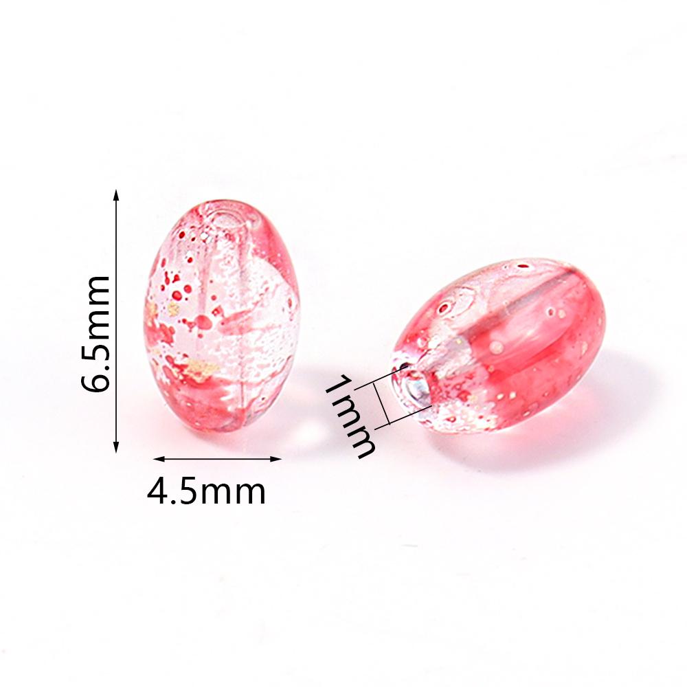 30g 4.5x6.5mm Glass Seed Beads Colorful Transparent Oval Loose Beads For Jewelry Making DIY Bracelets Necklace Beaded Material