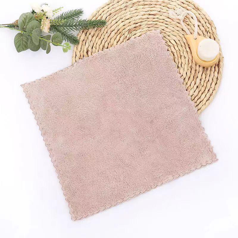 

Soft, Absorbent Solid Color Small Towel - High-Density Coral Fleece, No Shedding, Ideal for Home and Hotel Use 30x30 cm хаки
