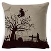 Halloween Tag Zuhause Sofa Kissenbezug Leichter Luxus Kissen Halloween Leinen Kissenbezug