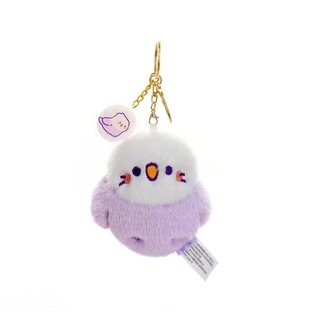 Bag Charm Bird Pendant Cute Animal Parrot Stuffed Toy Birthday Gift Chirping Plush Toy  School Bags