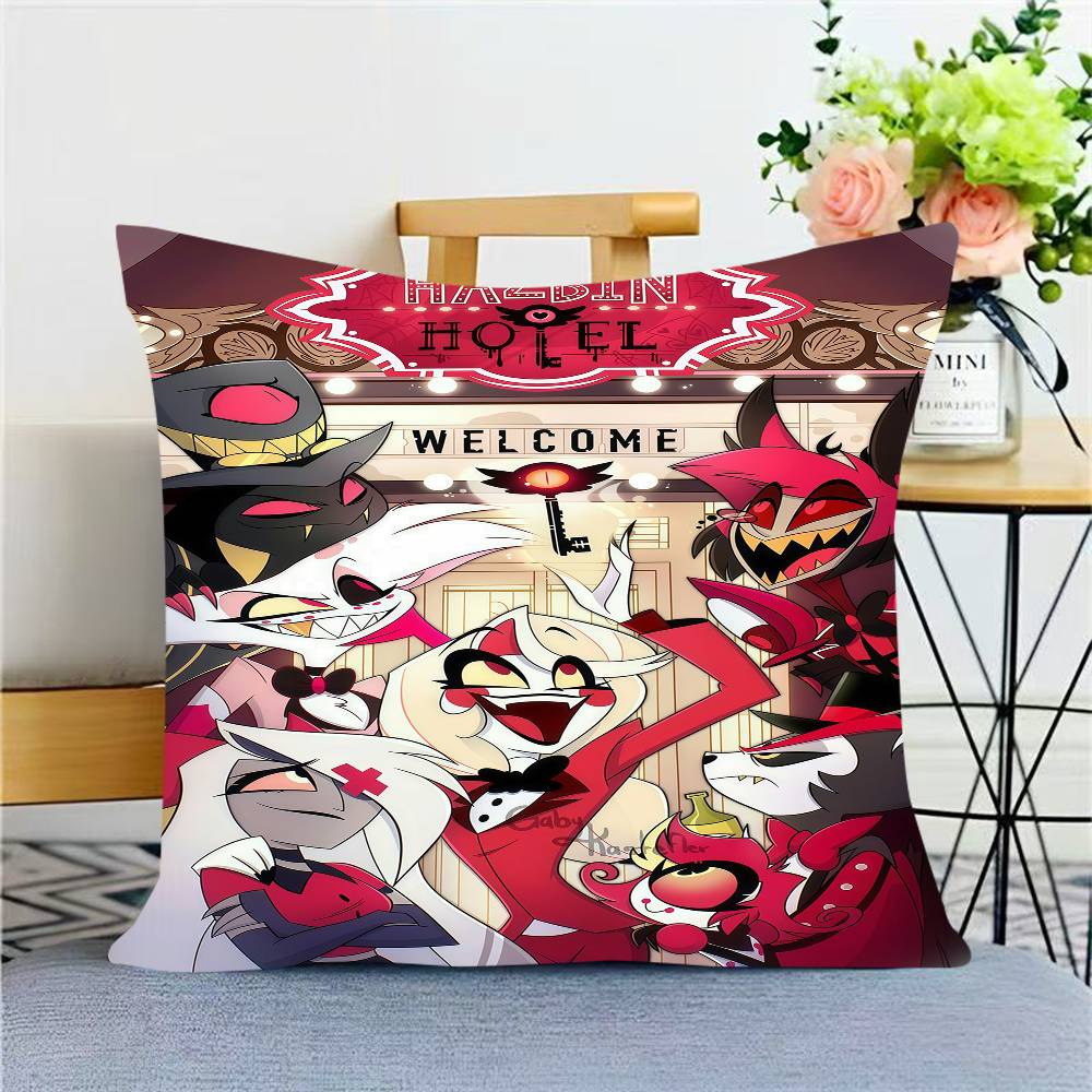 Hazbin H-Hotels Angel Dust Alastor Pillow Cushion Cover Pillowcase Living Room Sofa Home Decor