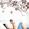 Beautiful Butterfly Vine Flower Vinyl Wall Decals Featuring Stylish Plant Theme For Home Enhancement