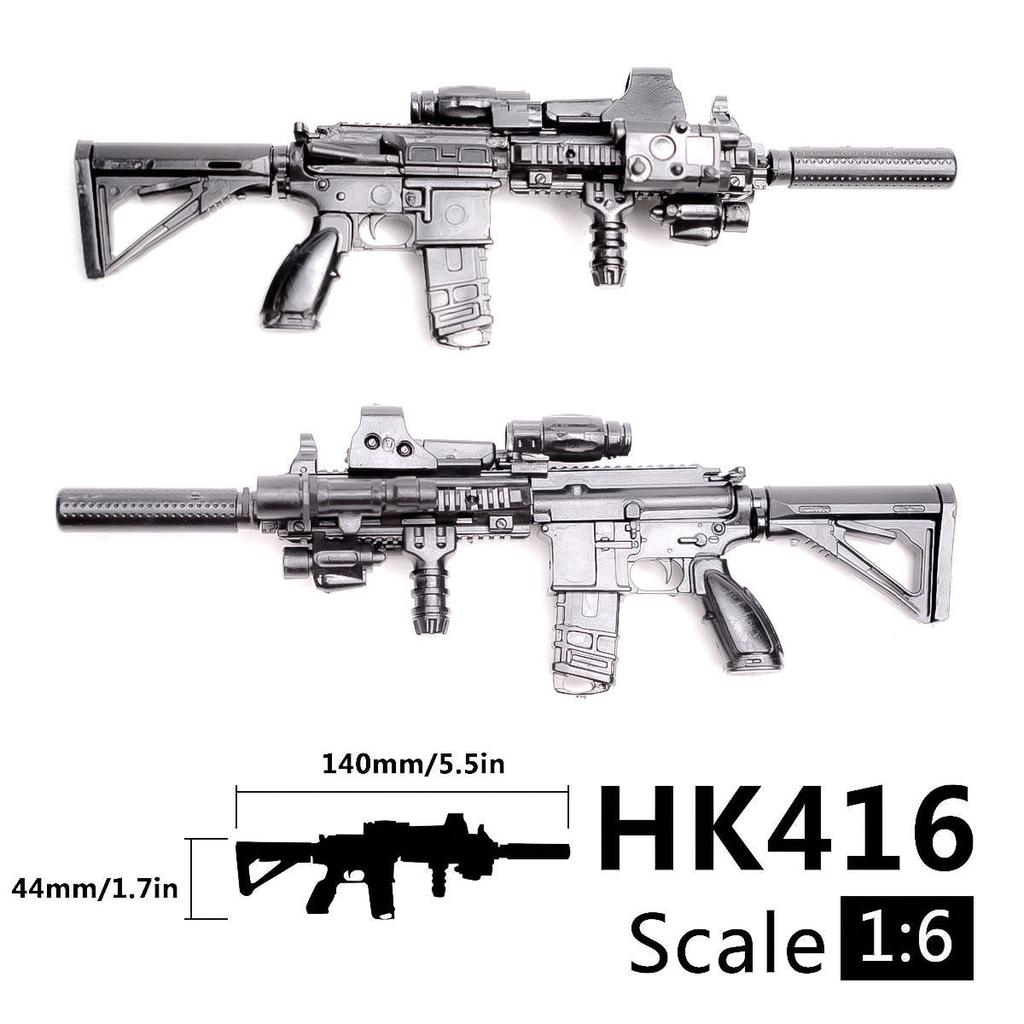 1/6 Maßstab HK416 Sturmgewehr RPK 74 PKP Maschinengewehr Soldat SWAT Armee Militärwaffe Actionfigur Bausatz Modell Puzzlespielzeug