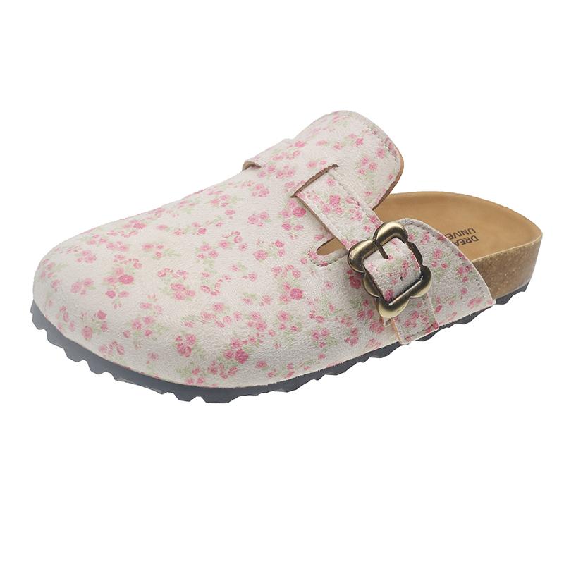 

Fashion New Retro Solid Color Flat Bottom Women s Shoes Ladies Slides Fashion Suede Slippers Mules Casual Cozy Female Sandals 40