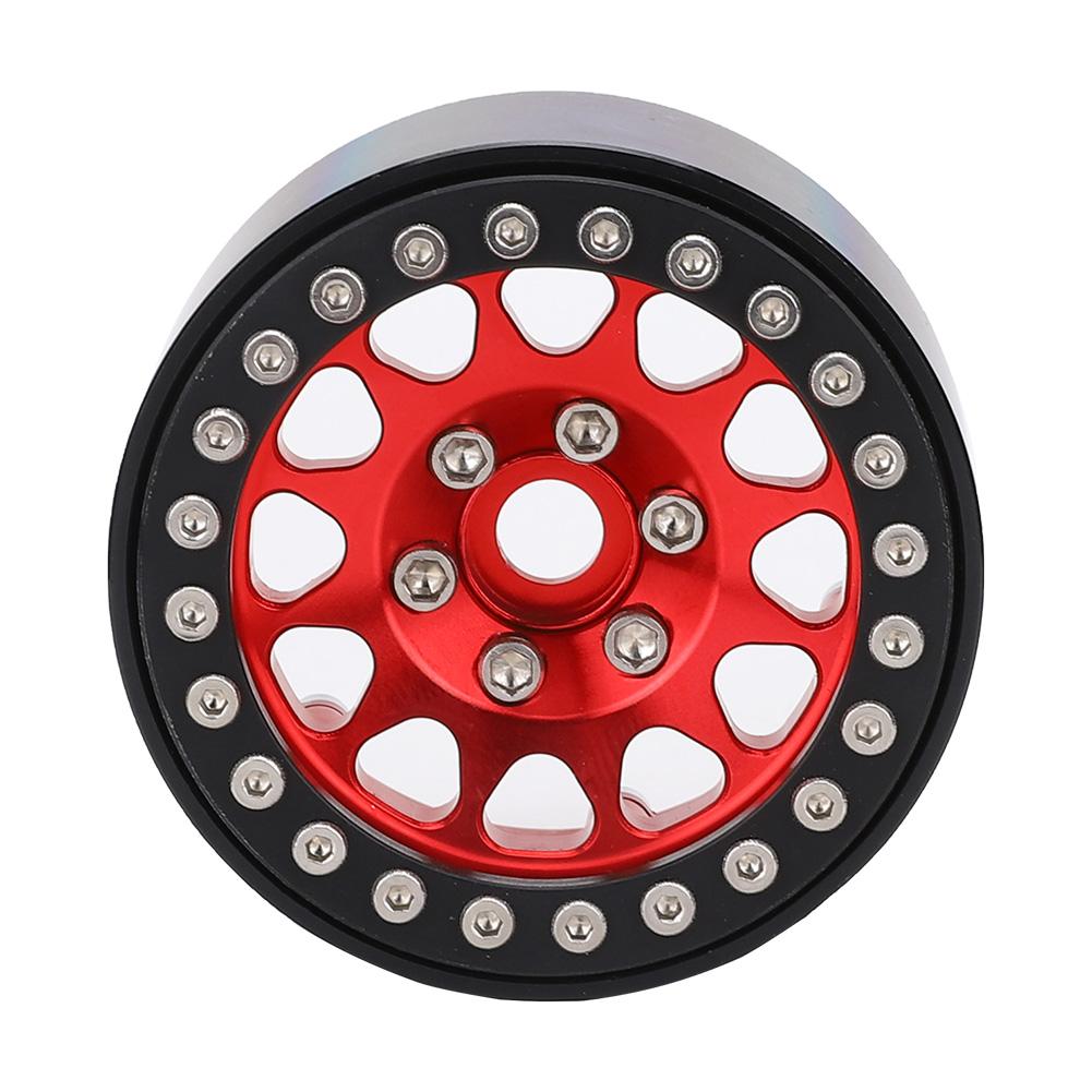 4Pcs 1:10 RC Crawler Car Metal Wheel Hub Car Tire Fit for Axial SCX10  SCX10II  90046