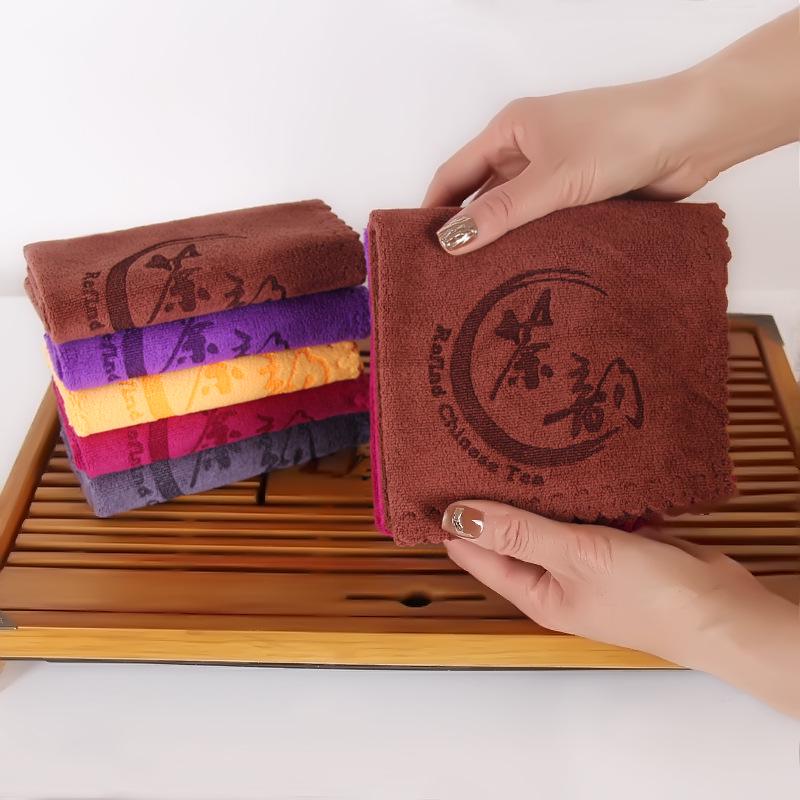 Chinese-Style Non-Shedding Tea Ceremony Towel: Thickened Cloth for Gongfu Tea Set